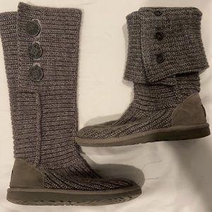 UGG Classic Cardy Button detailed knit boots